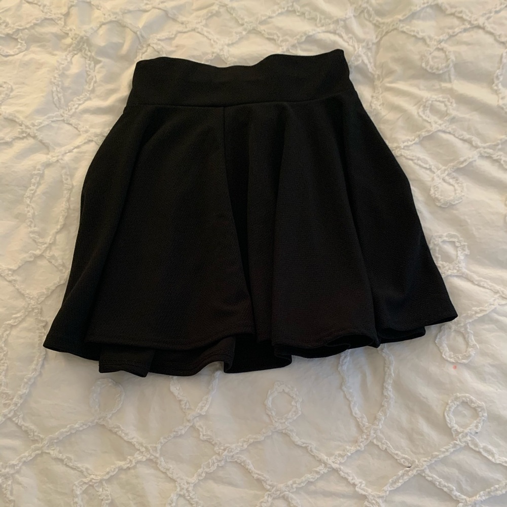 Girls Black Flare Skirt